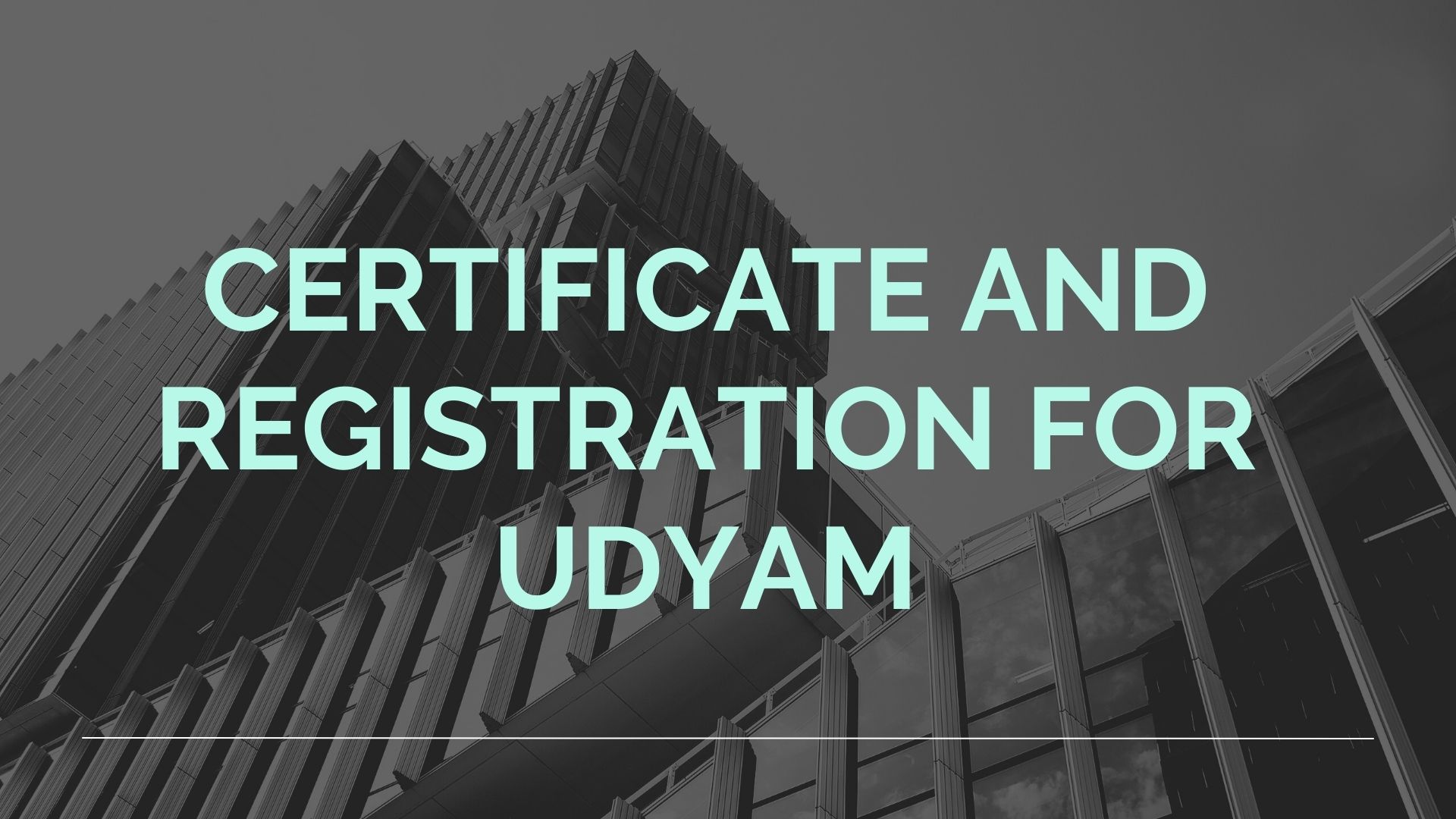 Certificate and registration for udyam